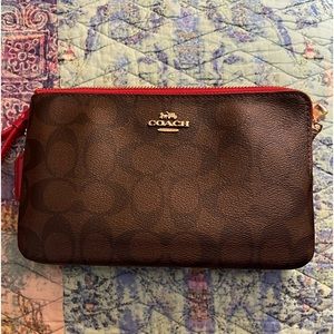 Coach Double Zip Wristlet